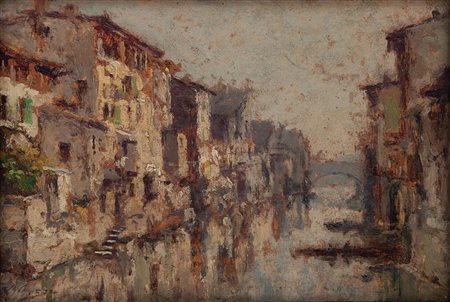 Bartolomeo Bezzi Fucine (TN) 1851 - Cles (TN) 1923 Acqua morta a Verona