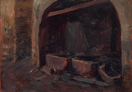 Italo Mus Chatillon (AO) Italia 1892 - Saint Vincent (AO) Italia 1967 Lavatoio di paese