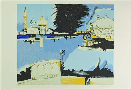 Remo Brindisi VENEZIA, BACINO DI SAN MARCO serigrafia su carta, cm 50x70; es....