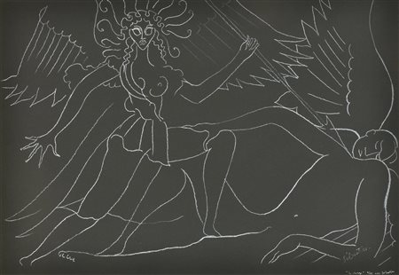 Sebastian LE SONGE serigrafia su carta, cm 35x50; es. 4/85 firma e titolo