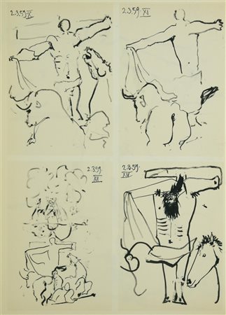 Da Pablo Picasso SENZA TITOLO stampa tipografica, cm 37x26,5
