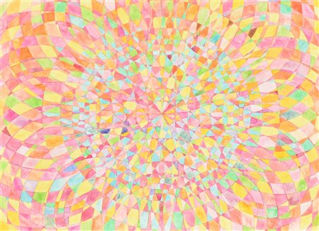 Francesca Zambon COMPOSIZIONE tecnica mista su carta, cm 21x28 sul retro:...