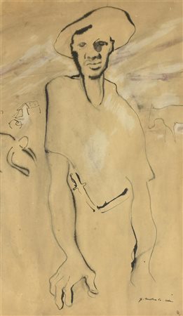 Guido Mosca CUBA tecnica mista su carta, cm 67x41 firma, titolo e data...