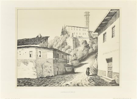 CASTELLO DI BIELLA stampa su carta Fabriano, cm 50x65 Editore Sandro Maria Rosso