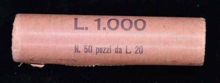UN ROTOLINO DA 50 PEZZI DA 20 LIRE 1970
