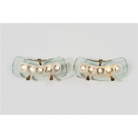 MAX INGRAND, Coppia di lampade da parete modello “1598”