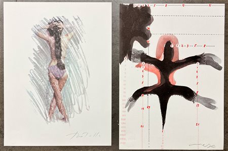 AUTORI VARI (MERZ E ROTELLA) - Lotto unico di 2 opere