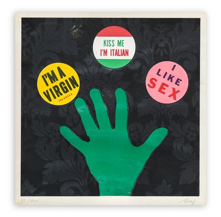 ENRICO BAJ (1924-2003) - Kiss me, I'm Italian, 1967