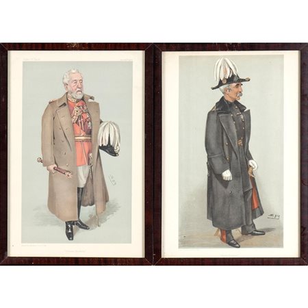  
Lotto di due stampe  raffiguranti uniformi inglesi XX secolo
 40x28 cm