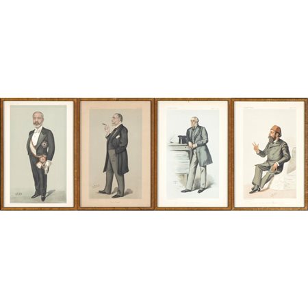  
quattro stampe raffiguranti politici e militari 
 