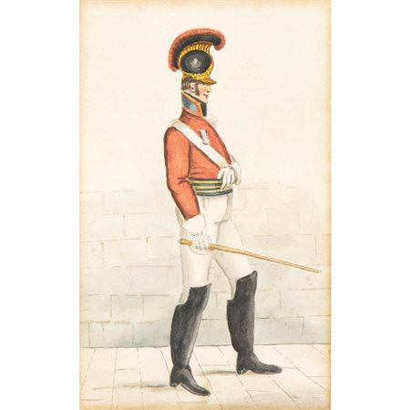  
Gouache raffigurante dragone 
 