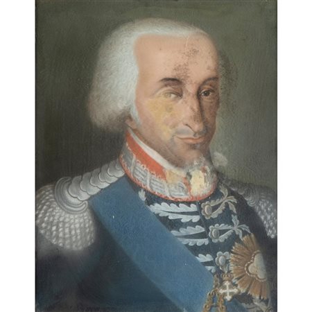  
Ritratto di Vittorio Emanuele I Dipinto su carta acquarellata 
 