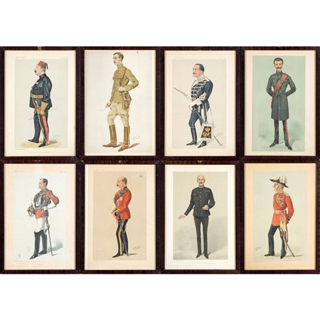  
Otto stampe di vario soggetto militare 
 