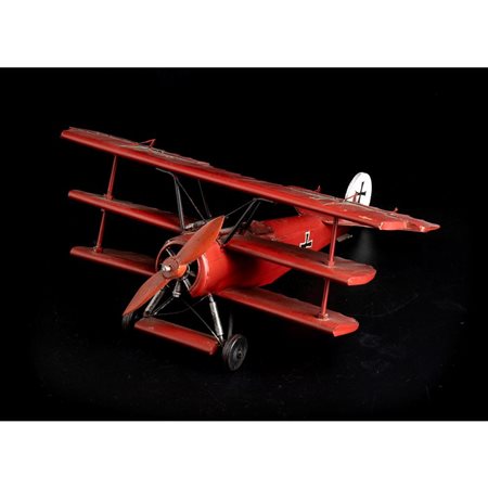  
Modello artigianale Fokker triplane in ferro dipinto 
 