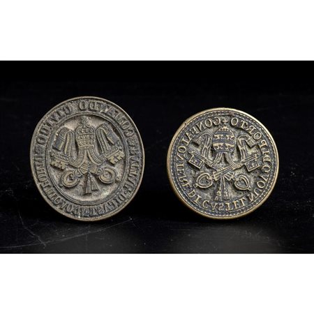  
Lotto di due timbri. Regno della chiesa 
 