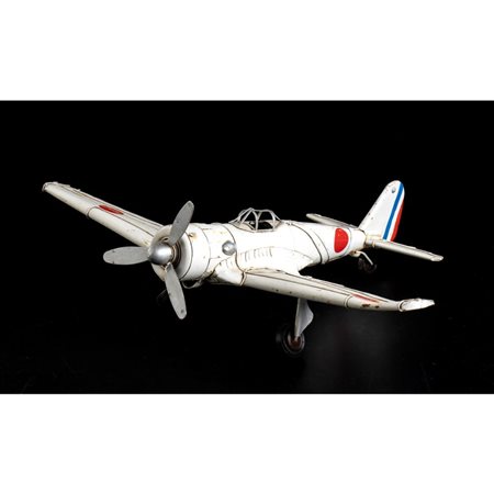  
Modello artigianale di Mitsubischi A 6M "0" in ferro battuto dipinto 
 38x46x15 cm