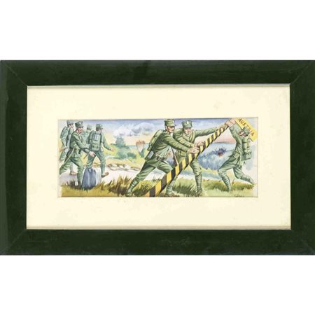  
Bozzetto di scena della I Guerra Mondiale Militaria...
 