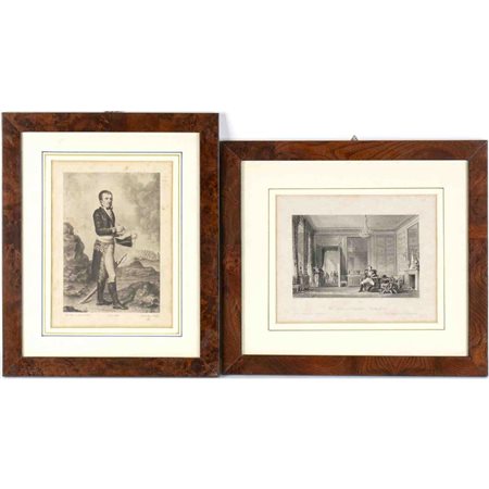  
Lotto di due stampe con Napoleone I Napoleonica...
 