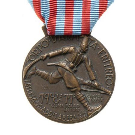  
MEDAGLIA IN BRONZO DEL CORPO D’ARMATA ERITREO ORDINI E MEDAGLIE - ITALIA, REGNO...
BRONZO, 37 MM 