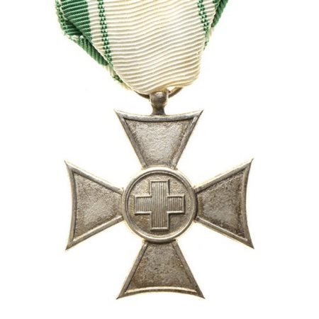  
CROCE PER ANZIANITA’ DI SERVIZIO NELLA CRI ORDINI E MEDAGLIE - ITALIA, REGNO...
BRONZO ARGENTATO, 37X37 MM 