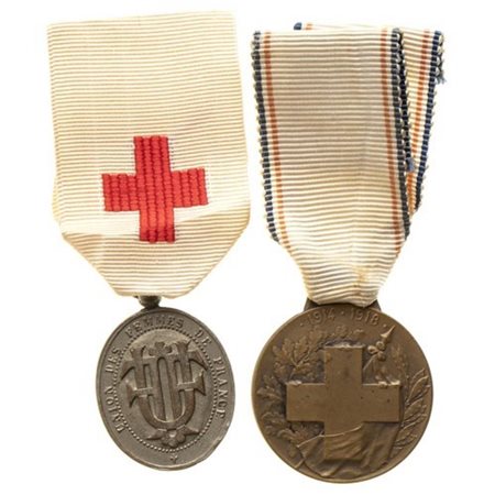  
LOTTO DI DUE MEDAGLIE DELLA CRF
DI ASSOCIAZIONI FEMMINILI ORDINI E MEDAGLIE - FRANCIA...
BRONZO, 31MM, BRONZO ARGENTATO, 24X34 MM 