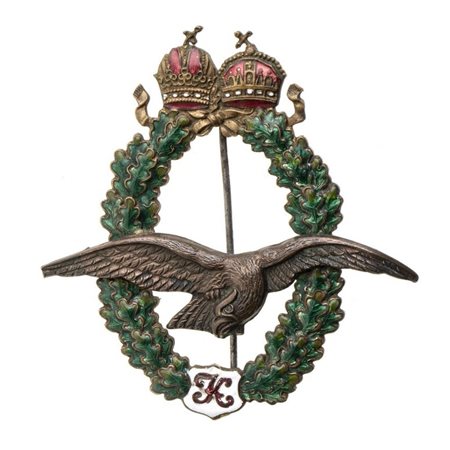  
DISTINTIVO DA PILOTA II MODELLO ORDINI E MEDAGLIE - AUSTRIA-UNGHERIA...
BRONZO, 59X62 MM 