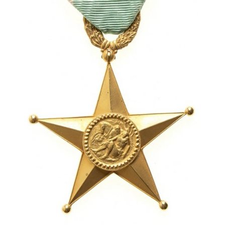  
ORDINE DELLA STELLA DELLA  SOLIDARIETA’, INSEGNA DI CAVALIERE ORDINI E MEDAGLIE - ITALIA, REPUBBLICA...
BRONZO DORATO, 57 MM 