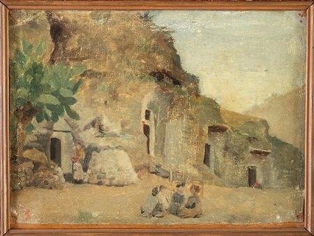 Telemaco Signorini (Firenze 1835 – 1901), “Ingresso alle grotte”.