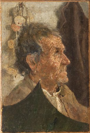 Flavio Bertelli (San Lazzaro di Savena 1865 – Rimini 1941), “Testa di contadino”.