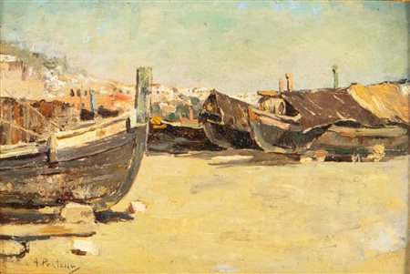 Attilio Pratella (Lugo 1856 - Napoli 1949), “Barche”.