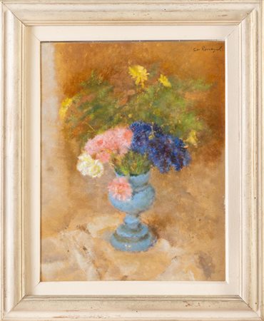 Giovanni Romagnoli (Faenza 1893 – Bologna 1976), “Vaso con fiori”.