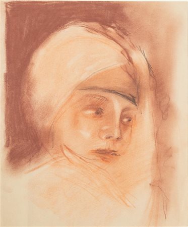 Giovanni Romagnoli (Faenza 1893 – Bologna 1976), “Volto femminile”.