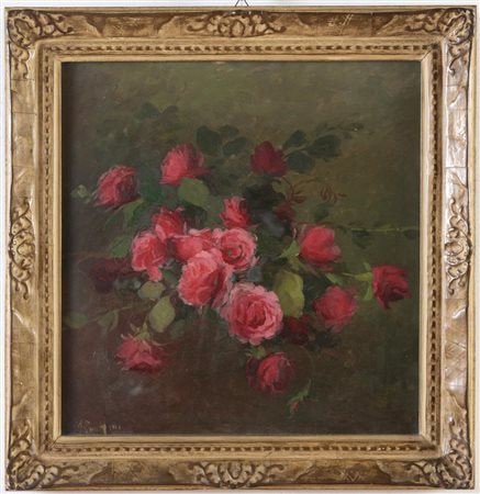 Agostino Zucchini (Fiesso di Budrio 1894 - Bologna 1972), “Fiori”.