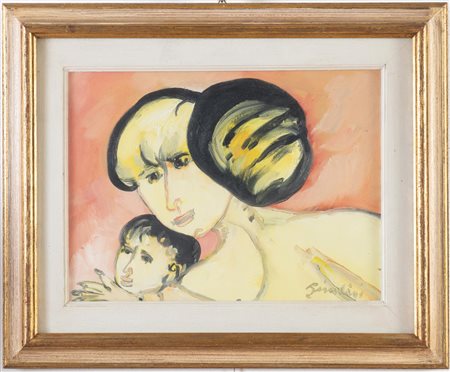 Remo Brindisi (Roma 1918 – Lido di Spina 1996), “Maternità”.