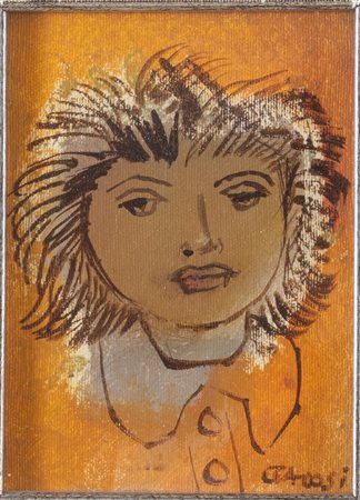 Manlio Bacosi (Perugia 1921 – 1998), “Volto di ragazza”.