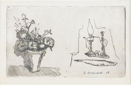 Giuseppe Gagliardi (Bologna 1902 – 2005), “Natura morta”, 1958.