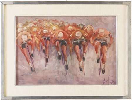 Tonino Dal Re (Imola 1924 – 2010) “Ciclisti”.