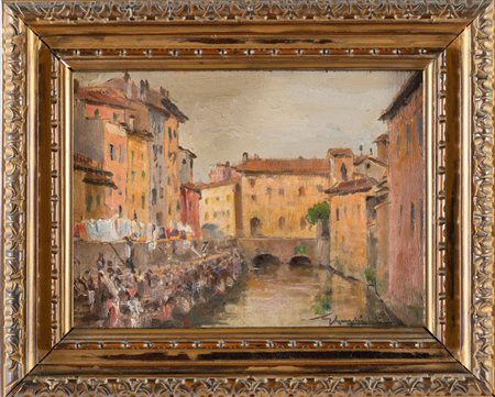 Giulio Guglielmini (Bologna 1895 - 1957), “Canale di Reno”, 1927.