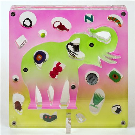 Nucara Renzo Crema 1955 Stratofilm (elefante) - 2011 Plexiglass, resine,...