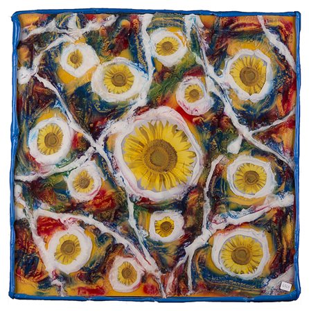 Kicco Biella 1969 Window on the garden - 2005 Plastiche fuse 61 x 61 cm Firma...