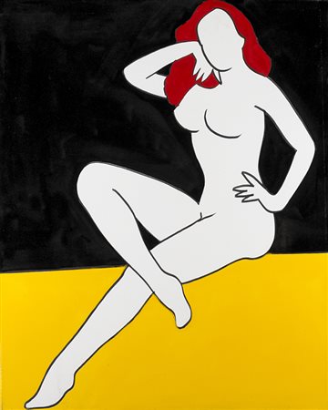 Lodola Marco Dorno (Pavia) 1955 Senza titolo Smalti su tela 80 x 100 cm...