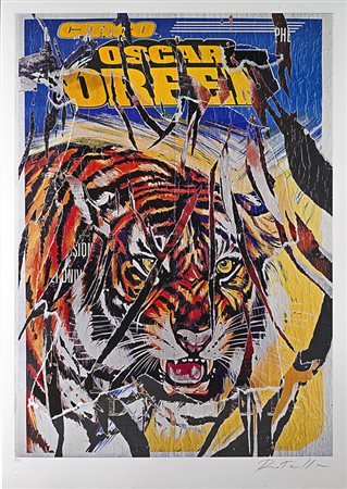 Rotella Mimmo Catanzaro 1918 - Milano 2006 Circo Orfei Multiplo e decollage...