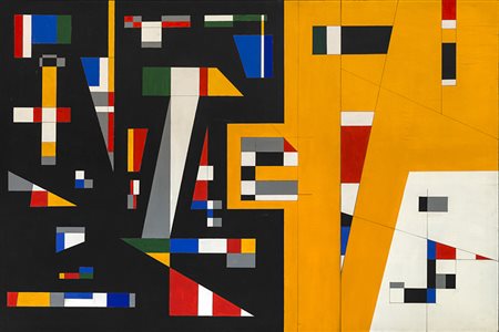 Crippa Roberto Monza 1921 - Bresso 1972 Composizione geometrica - 1950 Olio...