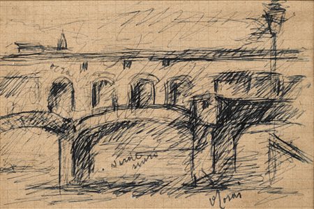 Rosai Ottone Firenze 1885 - Ivrea 1957 Senza titolo Disegno su carta 14 x 9...
