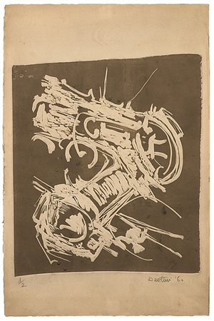 Bertini Gianni Pisa 1922 - Caen 2010 Senza titolo - 1960 Tecnica mista su...