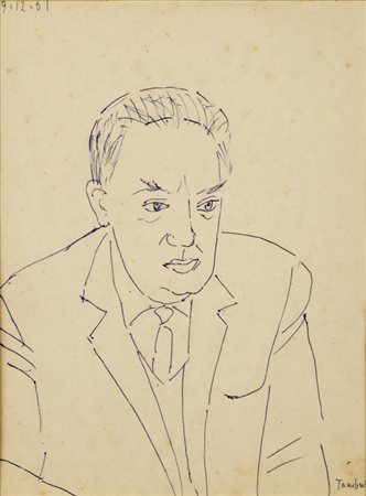 Tamburi Orfeo Jesi (Ancona) 1910 - Parigi 1994 Ritratto - 1961 China su carta...