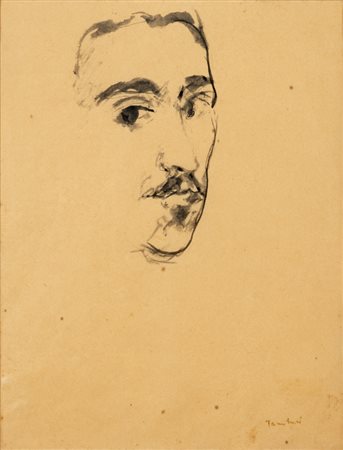 Tamburi Orfeo Jesi (Ancona) 1910 - Parigi 1994 Ritratto China su carta 21 x...