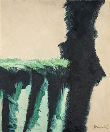 Brindisi Remo Roma 1918 - Lido di Spina 1996 Composizione - 1958 Olio su...