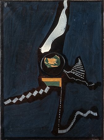 Dangelo Sergio Milano 1932 Artico; Notte ! - 1965 Tecnica mista su tela 30 x...