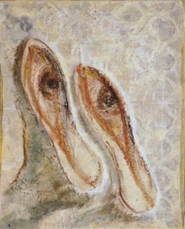 Ceccobelli Bruno Todi 1952 In terra come in cielo Tecnica mista su legno 30 x...